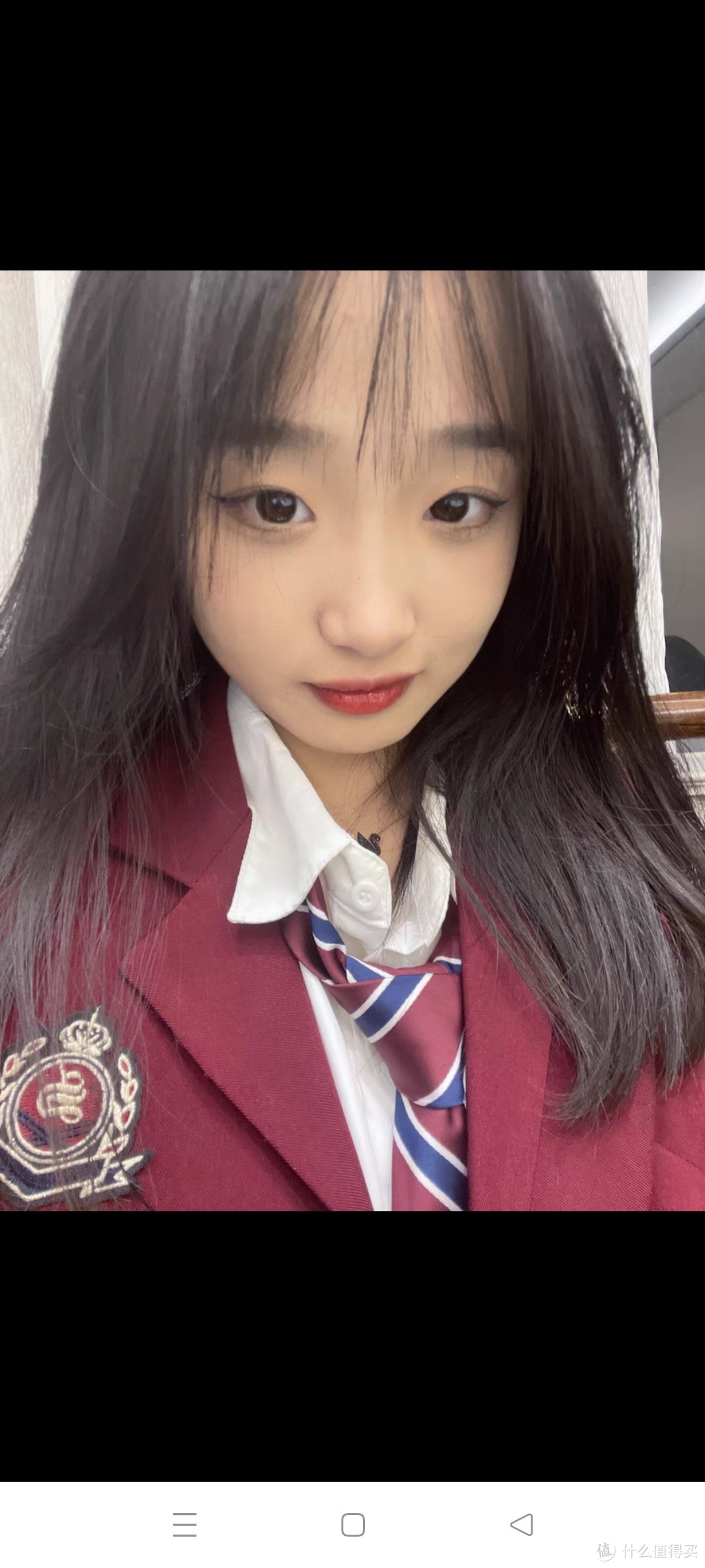 OCFstudio 学院风韩系制服酒红色西装外套女显白修身显瘦气质学姐