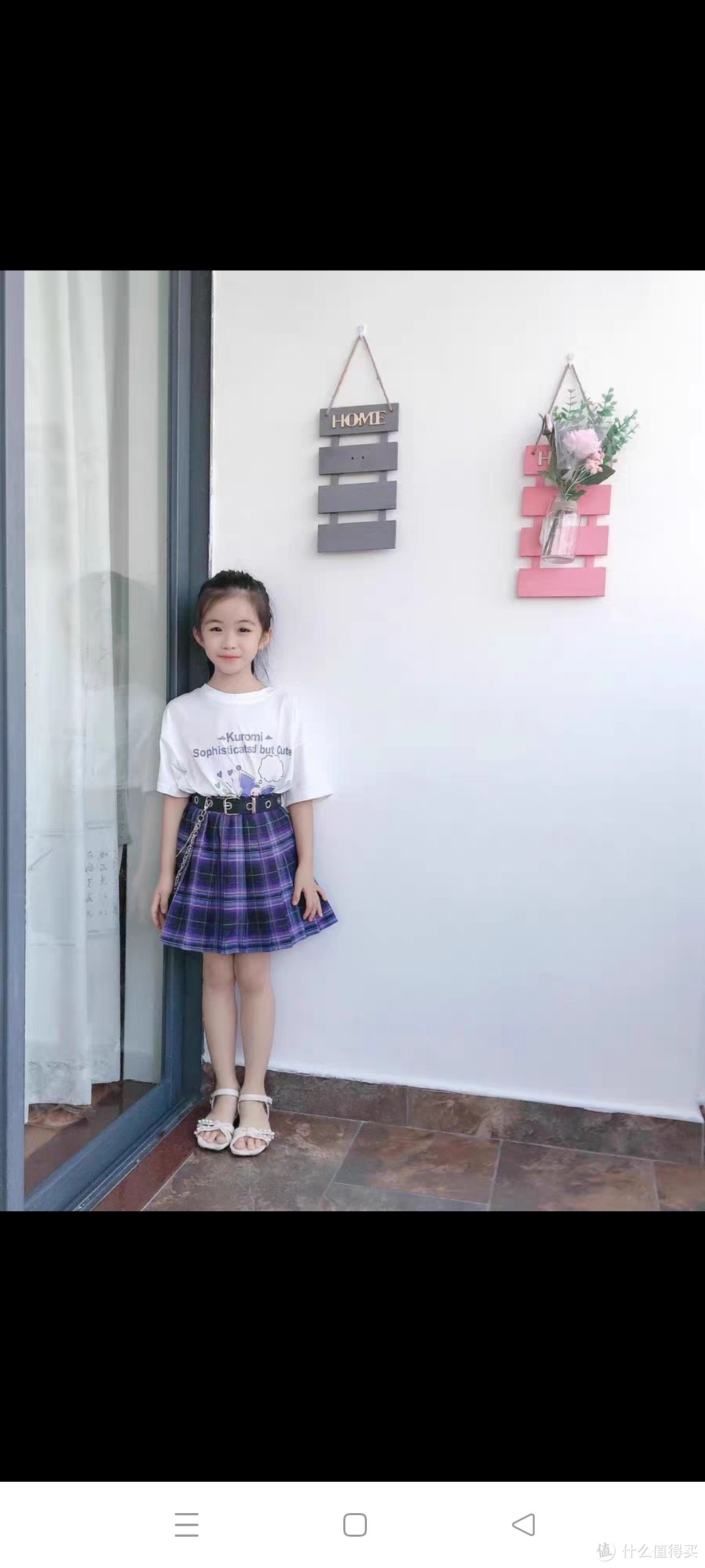 库洛米裙子女童夏装学院jk百褶套装洋气7儿童短袖T恤夏季纯棉衣服