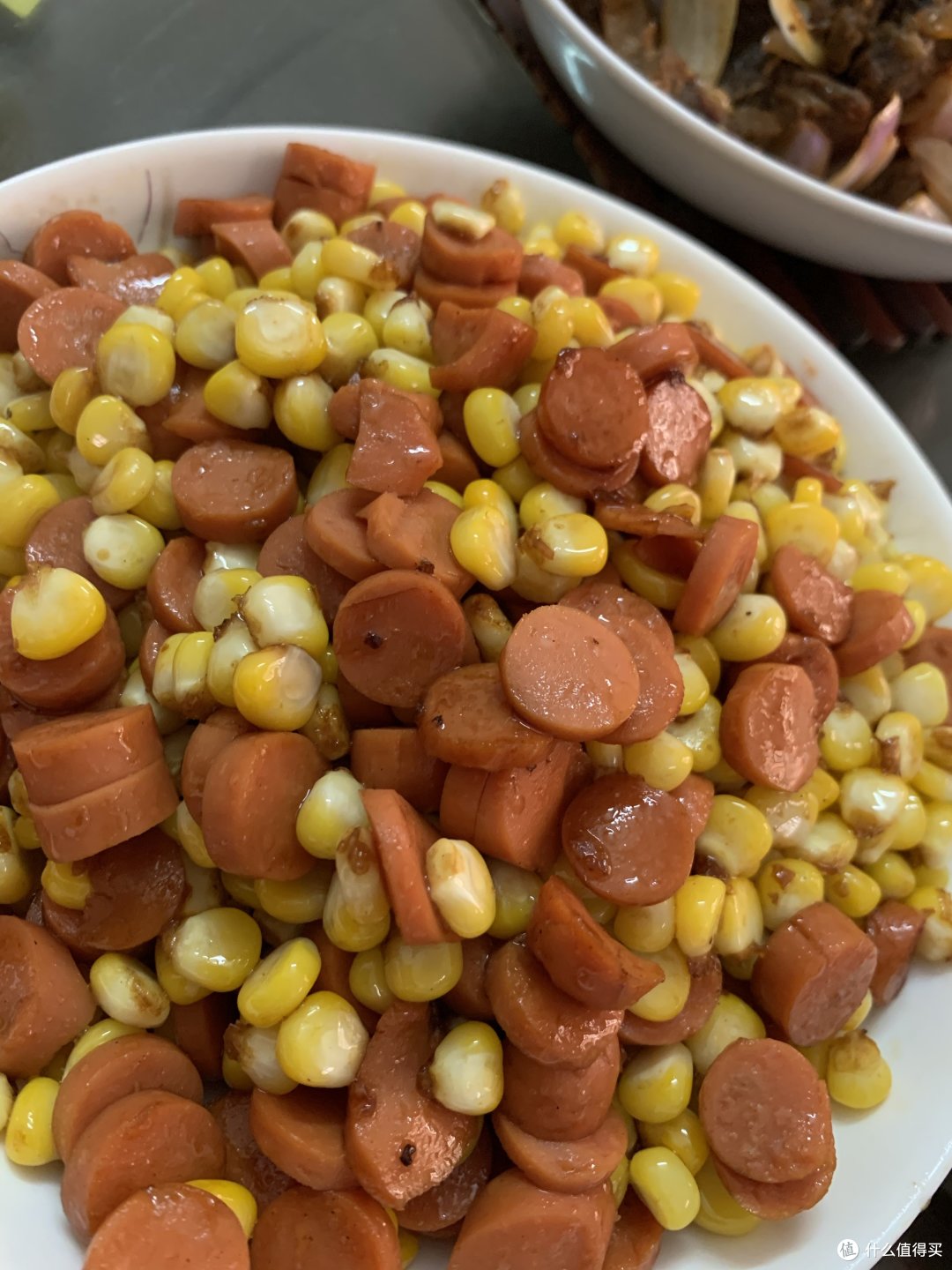 干饭人快速吃上饭之火腿肠炒玉米