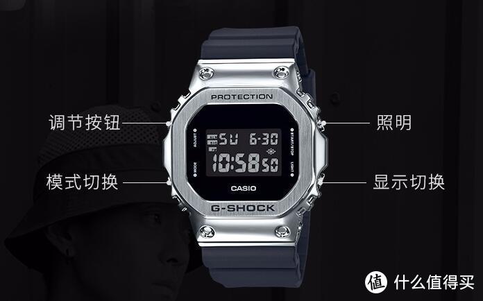 卡西欧G-SHOCK小方块，卡西欧经典系列，时尚圈必备款！