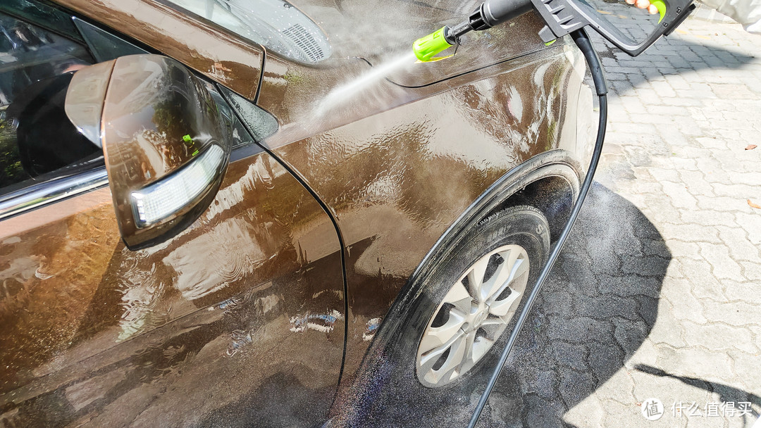 洗车干净还是要用高压洗车机力度大 ，绿田洗车机狂派标准版体验感受