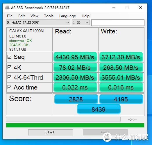 AS SSD Benchmark 1G