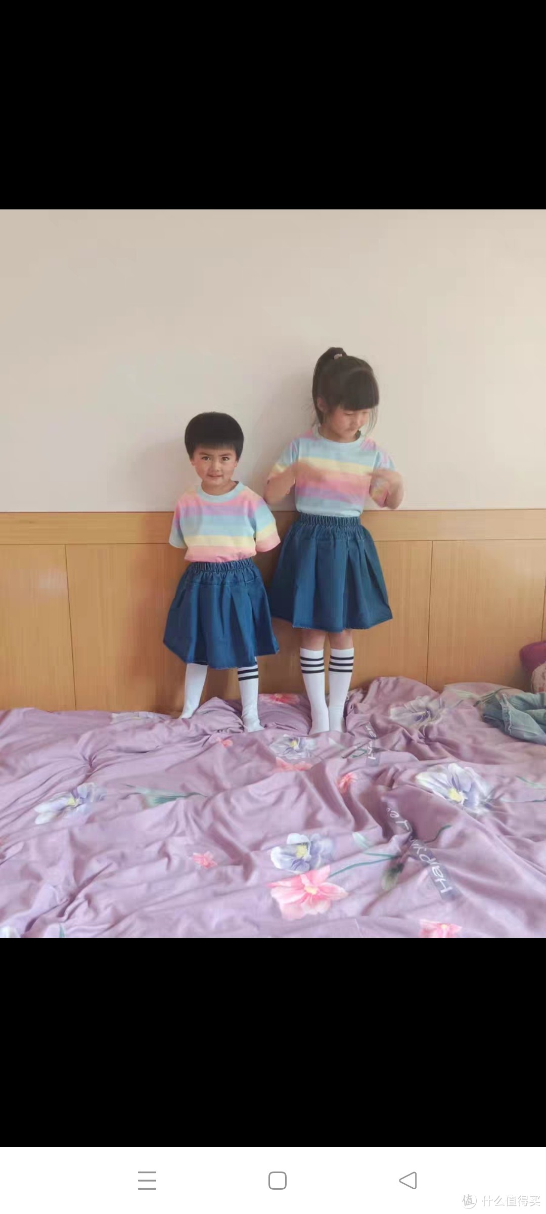 幼儿园园服夏装彩虹条纹纯棉短袖运动班服小学生校服毕业照演出服