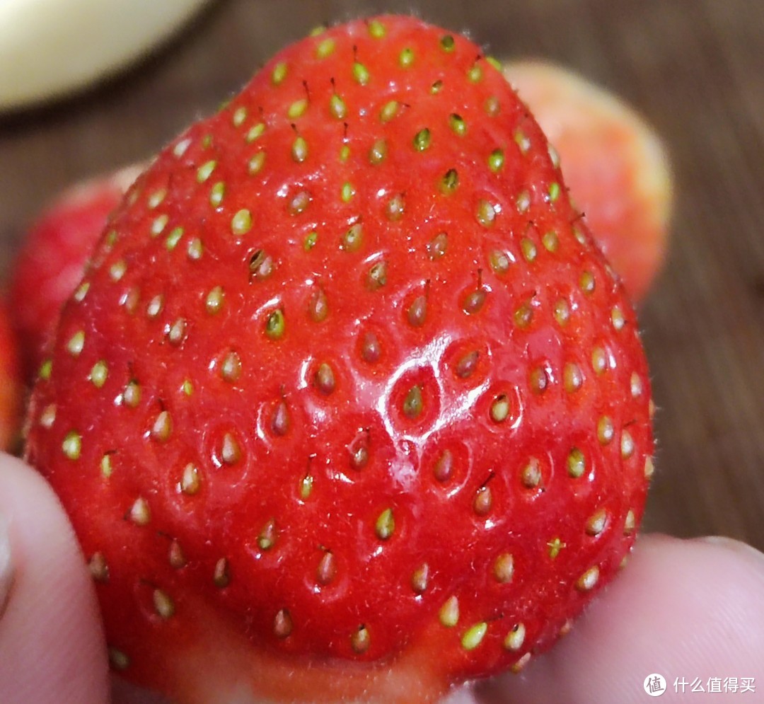 自己家的草莓可以摘了，大饱口福了