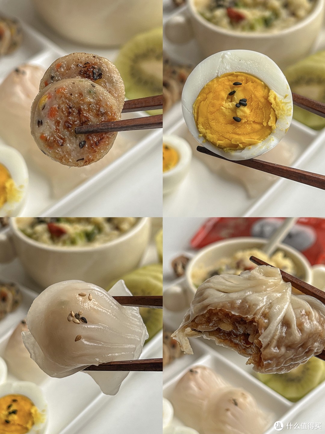 中式早餐 海参小米粥&烧卖&虾饺&膳食肠