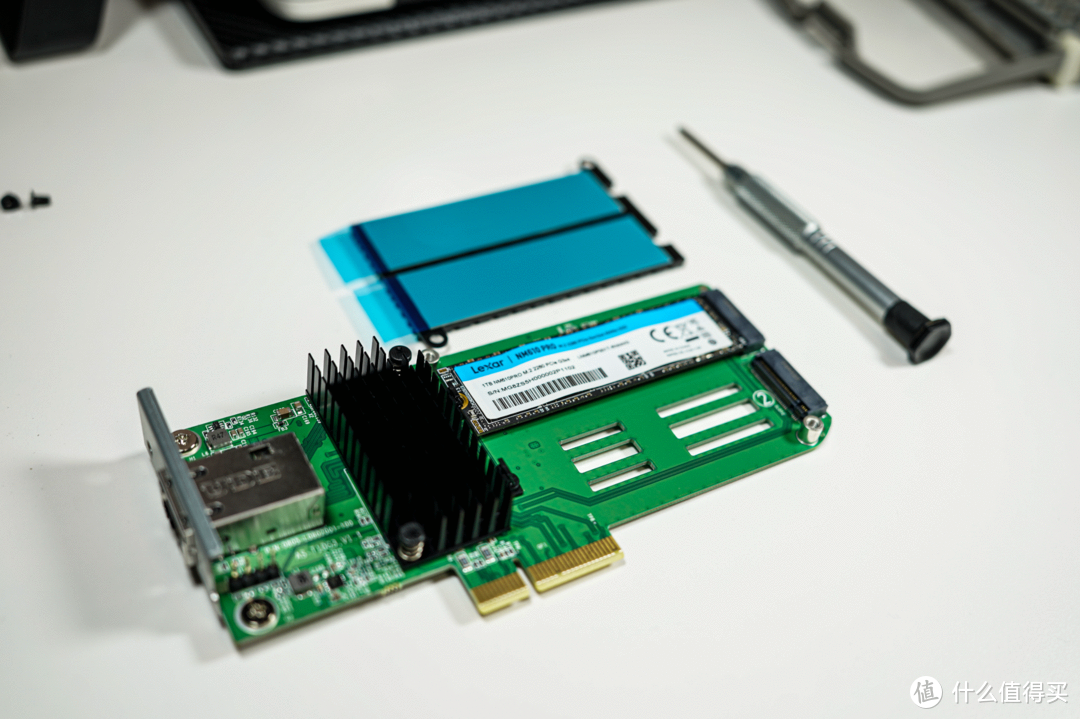 新品NAS黑科技配件丨爱速特万兆网口+双M.2固态硬盘拓展卡开箱