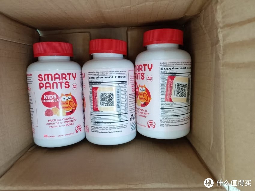SmartyPants儿童维生素软糖猫头鹰DHA鱼油Omega3维c复合进口营养90粒 