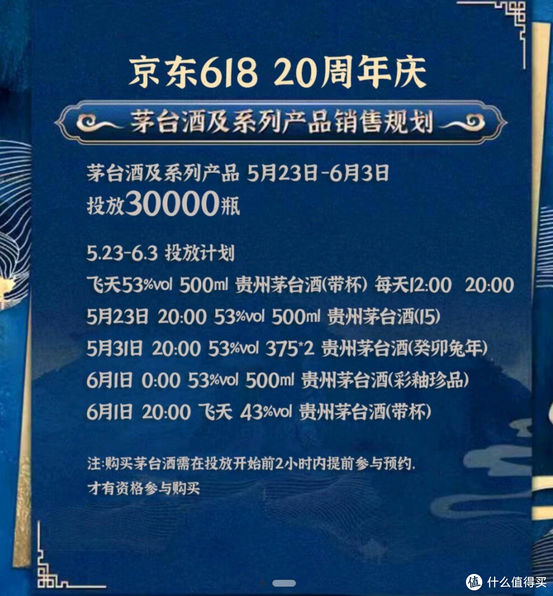 飞天茅台，6月1日天猫10000瓶+京东2次投放，想拼手速的同学们要记得上车。