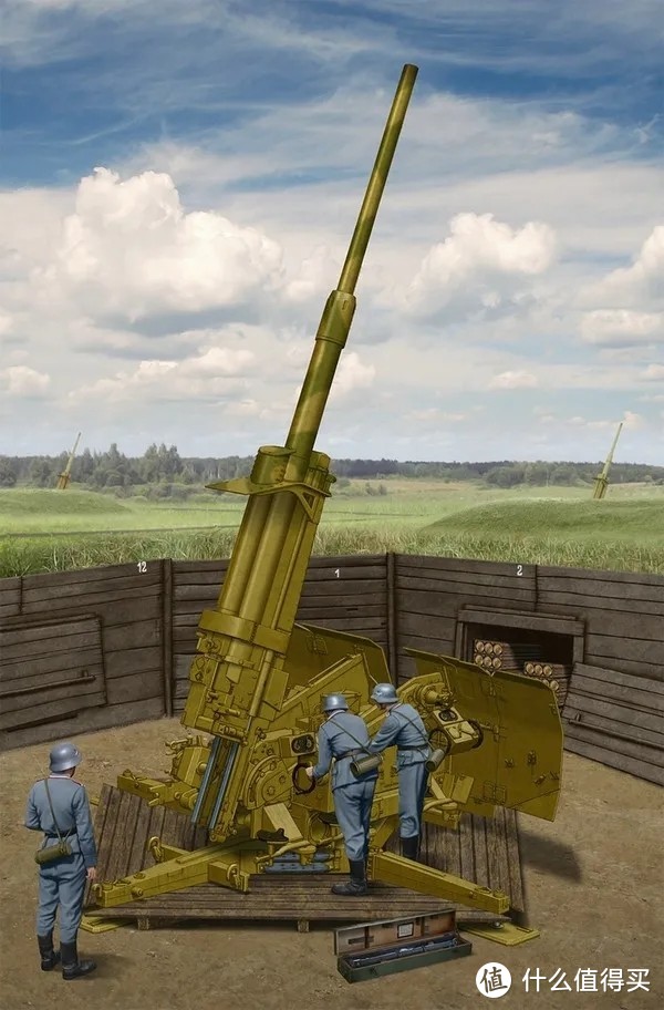 Amusing Hobby出品的1:35 Flak41 88mm高射炮模型封绘，产品编号35A024，封绘作者为俄罗斯画家瓦莱里·彼得林。