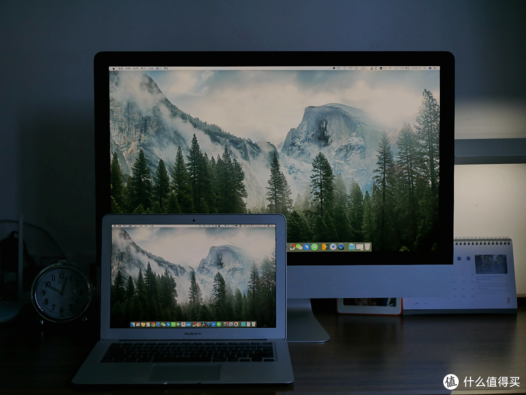 2019款iMac与2013款MacBook Air的显示效果对比