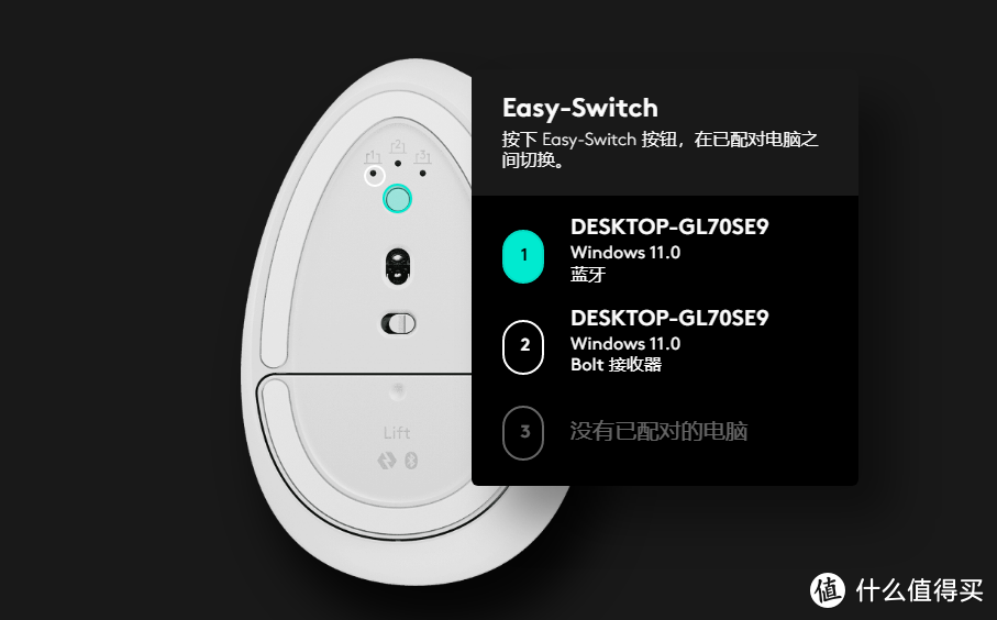 适合中小手的垂直无线办公鼠标：罗技Lift