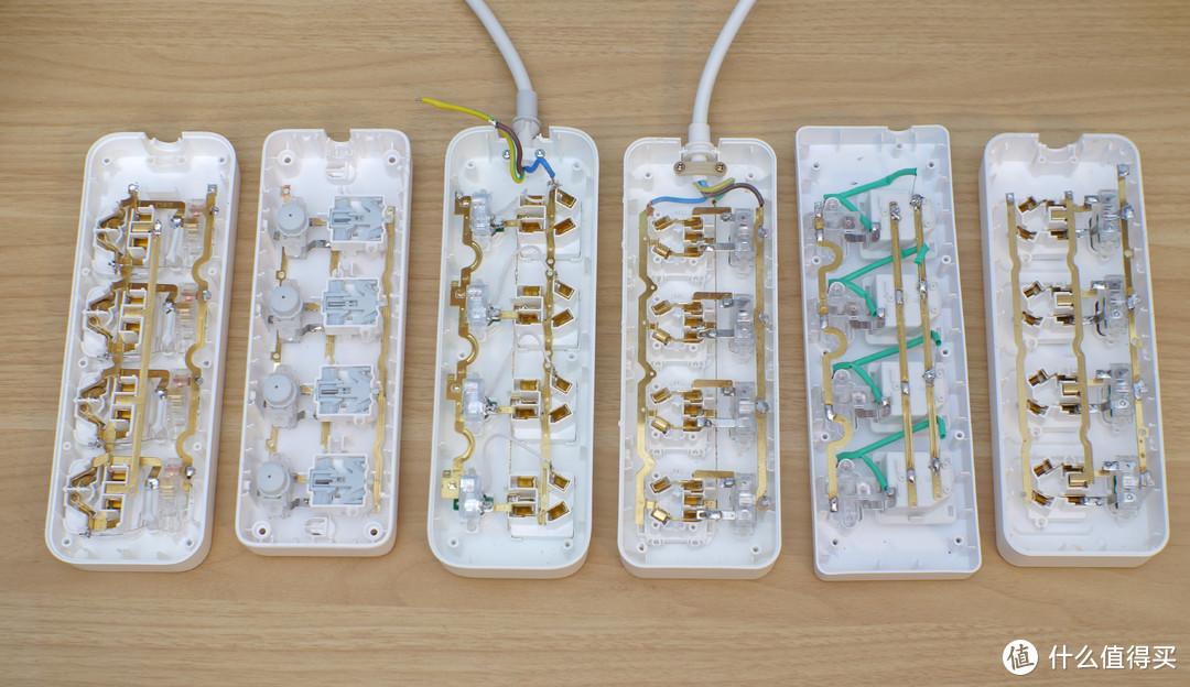 盘点全网六大品牌 4位分控独立开关常规电插板用料、做工细节，多角度专业分析电插板各种设计细节