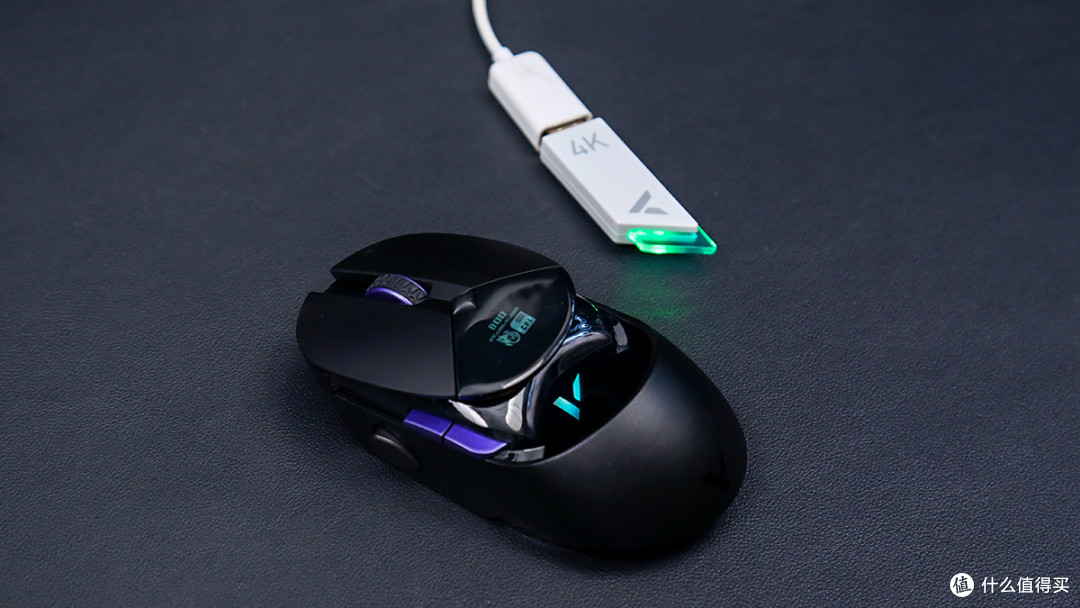 雷柏vt960pro屏显双模无线rgb游戏鼠标评测:4k无线 3395加持