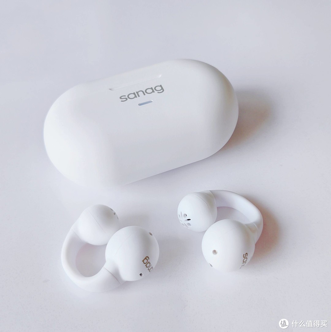 sanag塞那Z36夹耳式不入耳蓝牙耳机，运动、户外必备