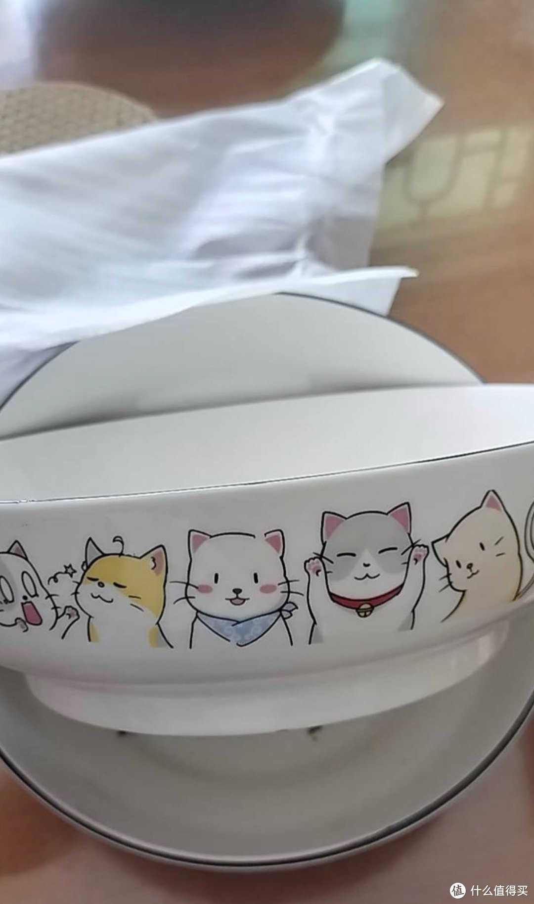 卡通小猫3英寸家用大汤碗
