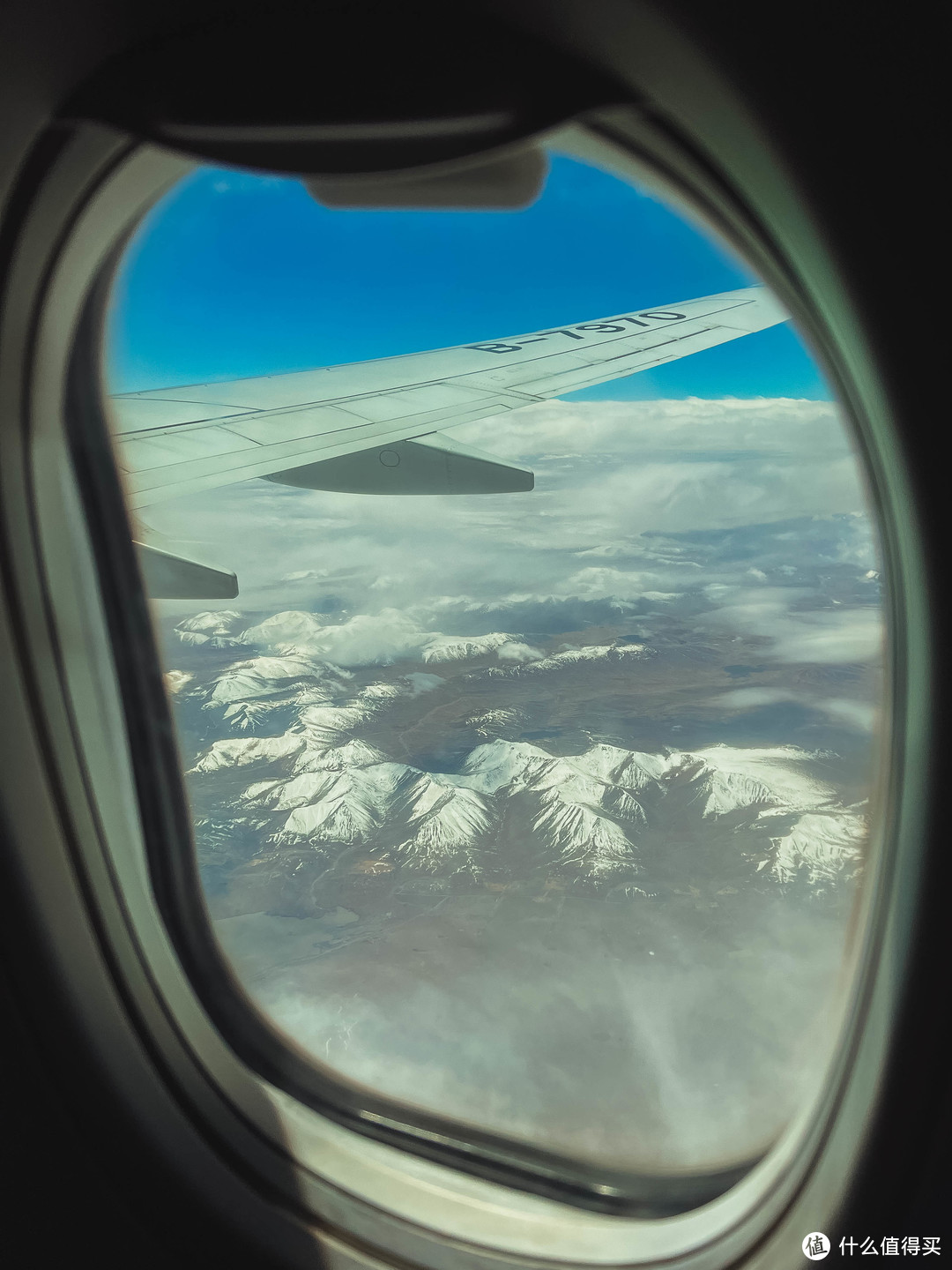 回程飞机上看雪山