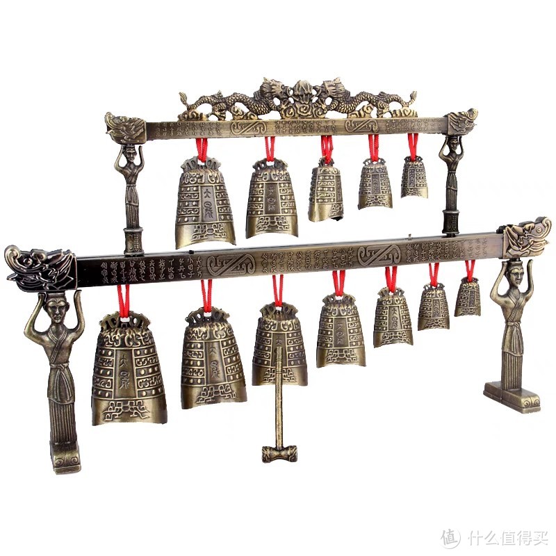 这款是中式合金演奏乐器仿古双层编钟模型摆件工艺品
