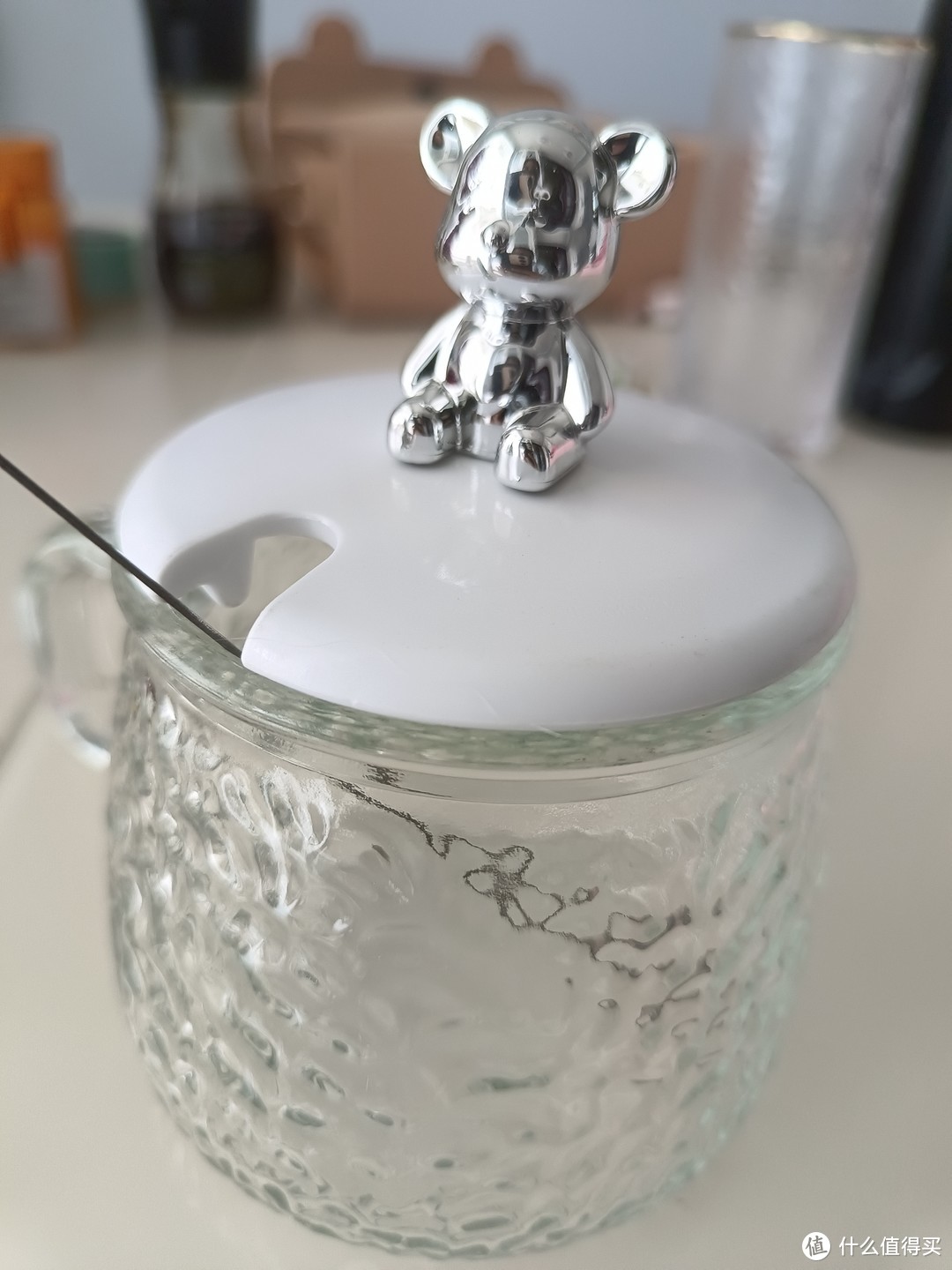 打工人必备之可可爱爱的小熊玻璃杯
