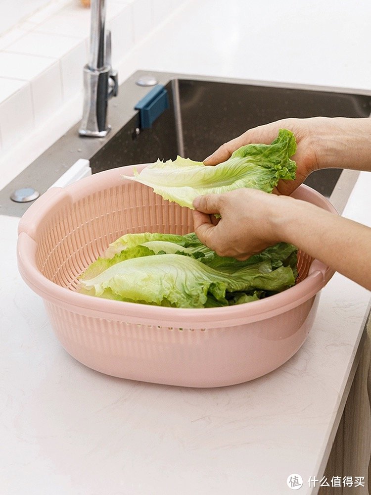 厨房双层塑料滴水篮洗菜盆洗水果篮多用淘米器洗菜篮沥水篮滤水筛