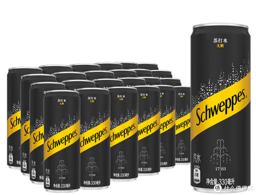 夏日清爽必备，无糖零卡 可口可乐 怡泉 Schweppes 苏打水