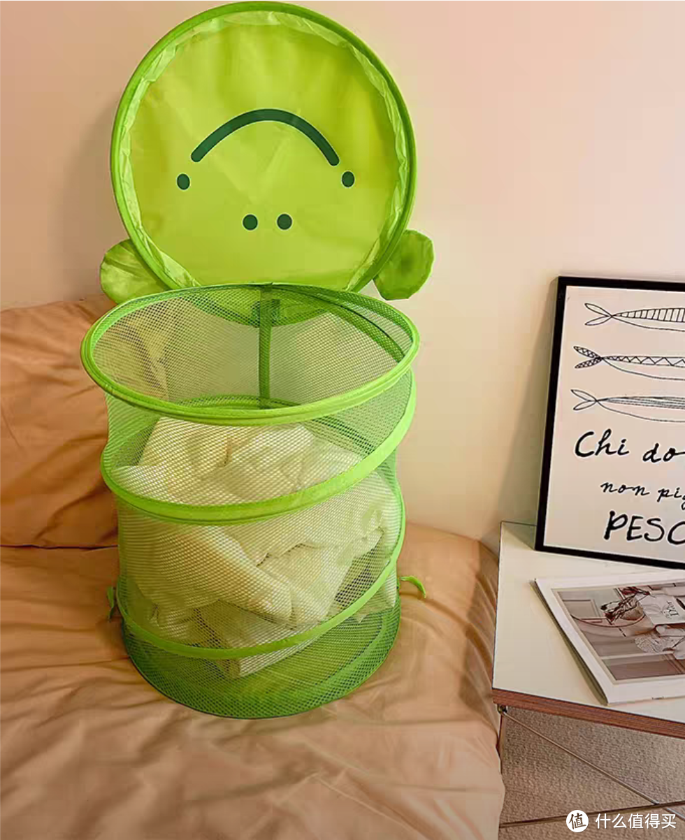小青蛙脏衣篓，让你的家用洗衣篮变得可爱又实用！