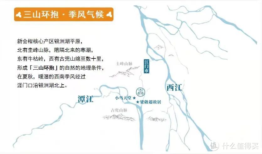 （新会陈皮产区山系地形分布）