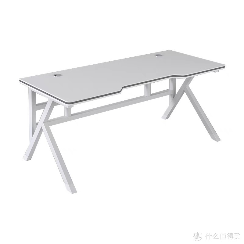 白色电竞风格的台式电脑桌椅套装：提升办公和直播空间的时尚与实用