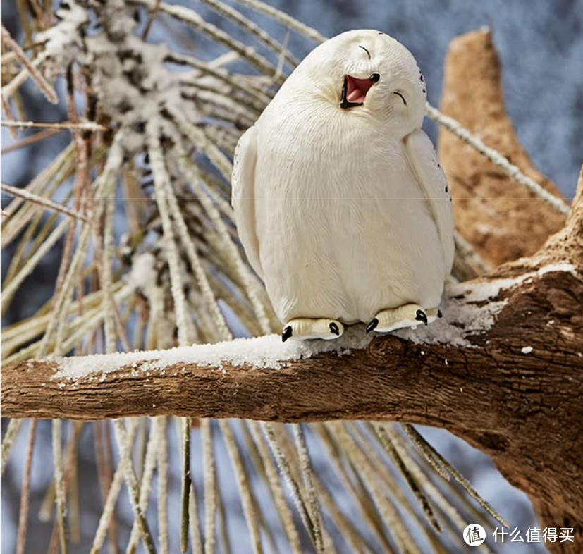 歪头猫头鹰系列 动物模型摆件