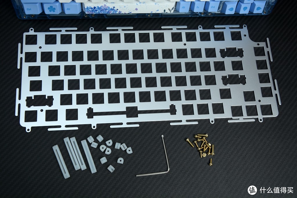 亚克力、双灯区、软硬双结构，Miel M75 Blue Flurry蓝雪花三模机械键盘开箱