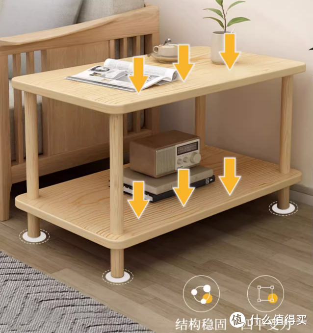 实木小桌子沙发边几客厅家用茶几置物架