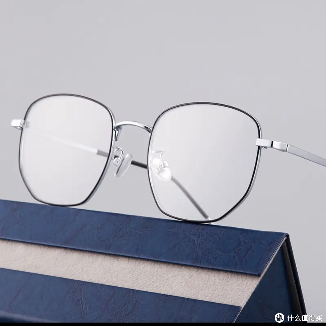 换新镜：VGO防蓝光眼镜防辐射眼镜男女手机电脑护目镜钛 0度平光镜架框