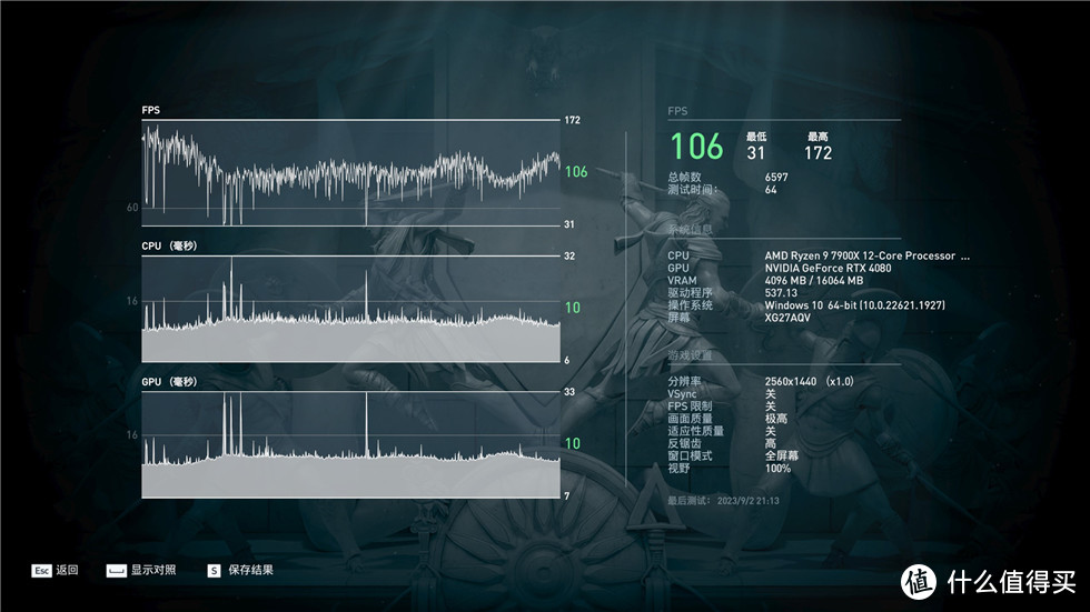 耕升（GAINWARD）GeForce RTX4080 16G/GDDR6X追风显卡测试