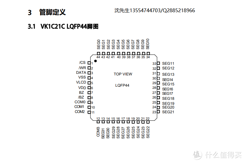 点阵LCD驱动高抗干扰液晶驱动芯片VK1C21C