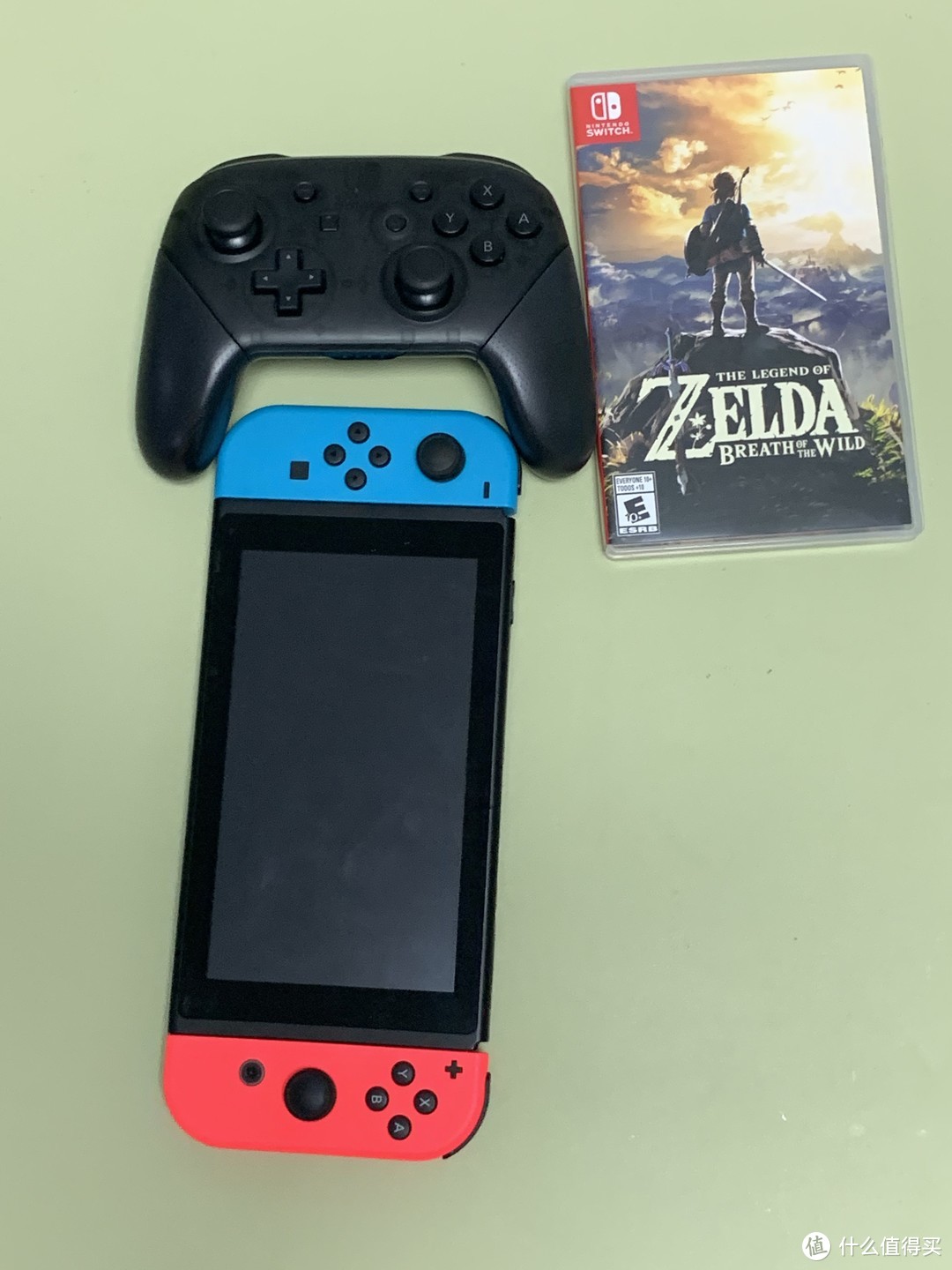 Switch Pro手柄，switch主机，塞尔达游戏解压三件套，一样不能少！