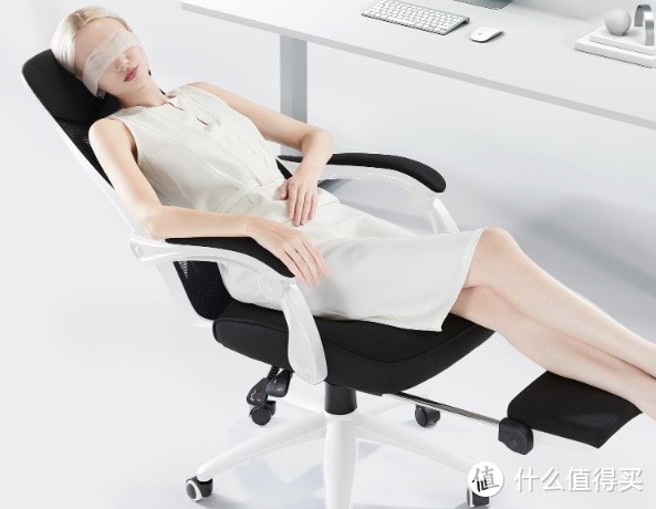 黑白调（Hbada）P53 电脑椅：舒适后躺，办公休息好搭档