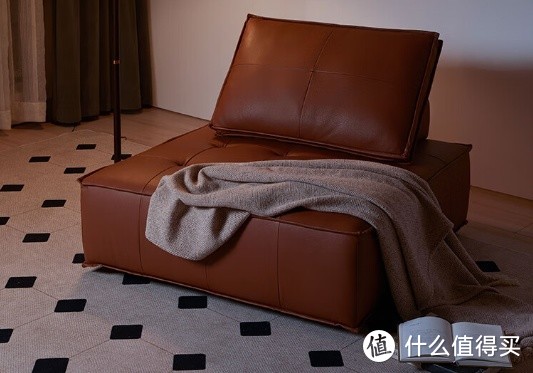 顾家家居（KUKA）组合模块真皮沙发1167【落日橙】