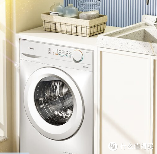 全自动 10 公斤美的滚筒洗衣机，让你的家庭洗衣更加便捷！