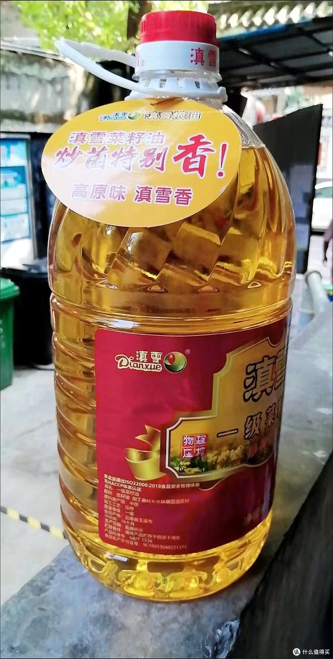滇雪一级菜籽油5l云南非转基因物理压榨低芥酸食用油纯菜油植物油