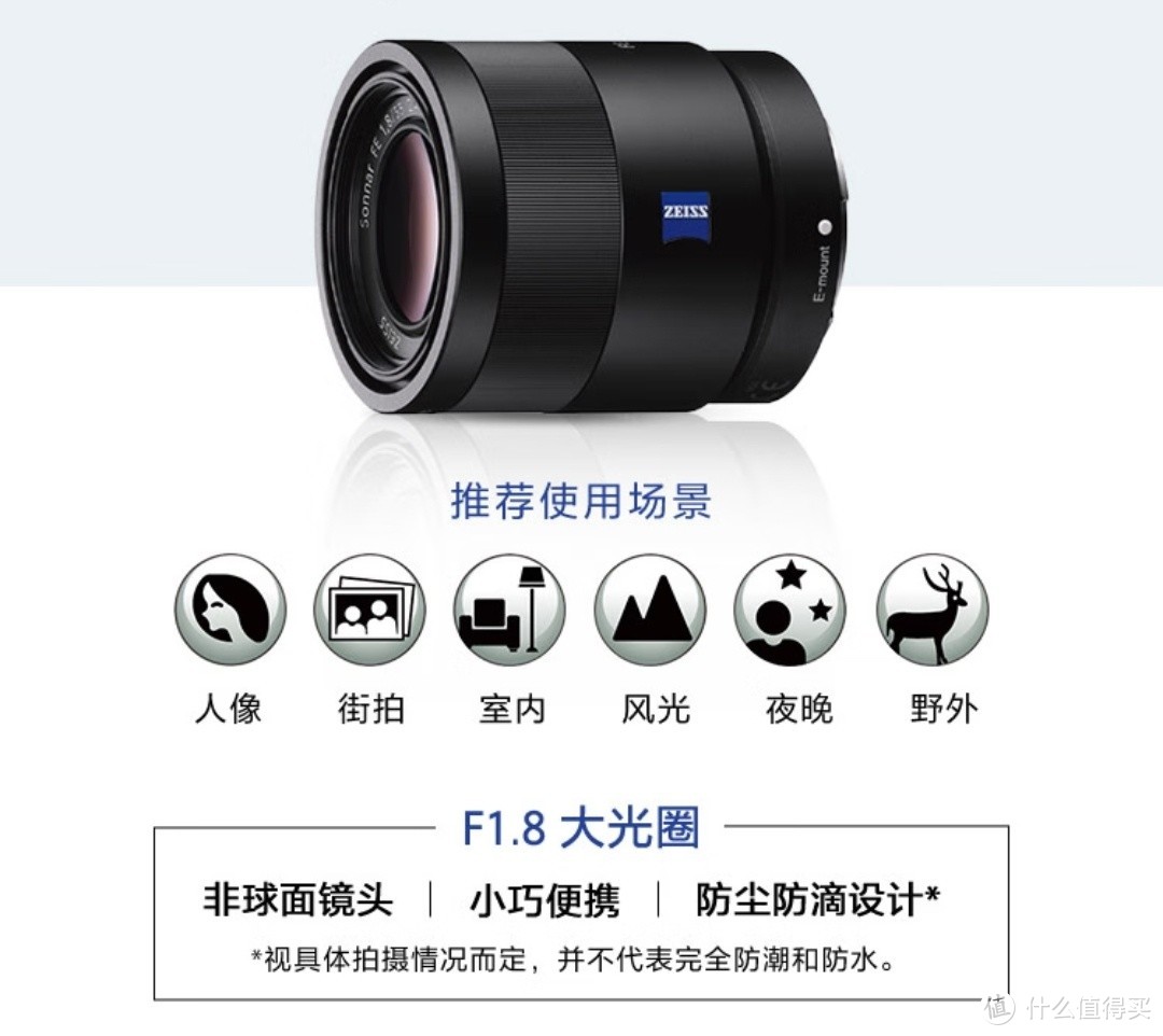 绝对神价！只要3319元 索尼FE 55mm F1.8 ZA 蔡司全画幅标准定焦人像镜头SEL55F18Z，赶紧上车，手慢无～