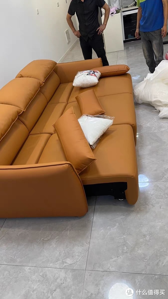真皮沙发头层牛皮现代简约客厅轻奢小户型组合电动床三人折叠功能