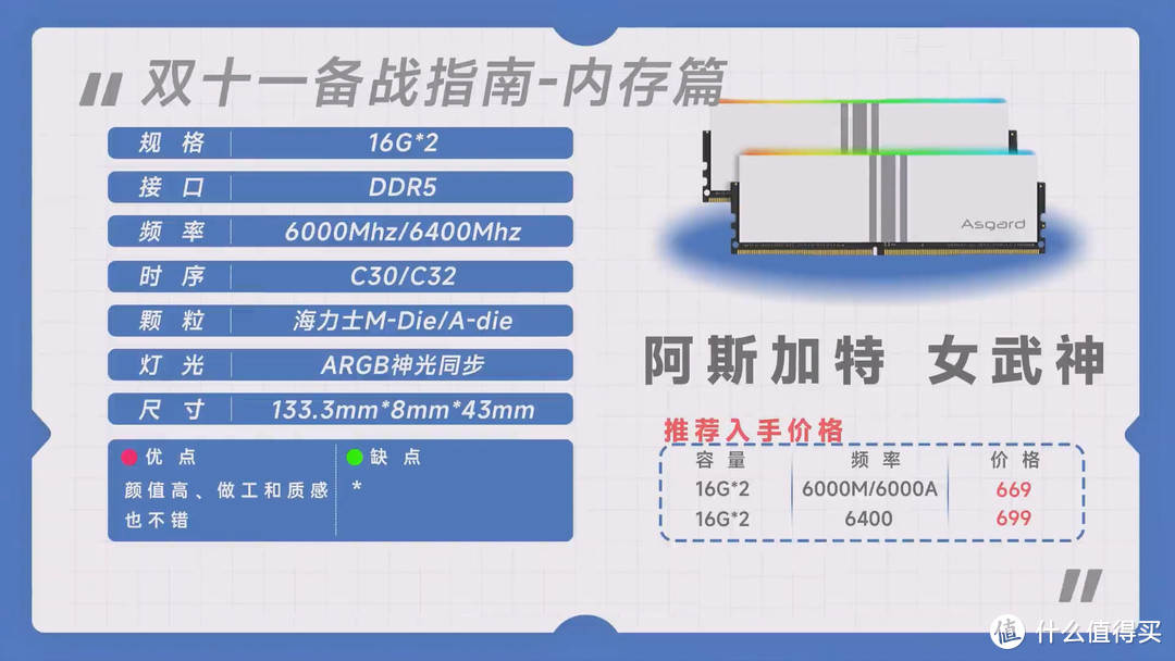 备战双十一：2023年双十一内存推荐！