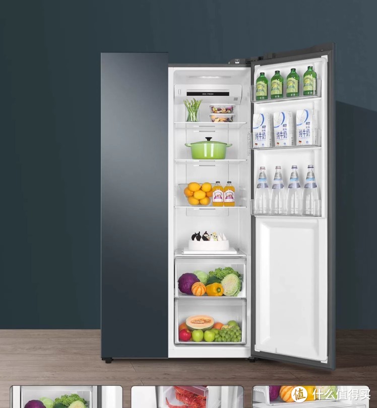 优雅与实用的完美结合，海尔对开门冰箱！