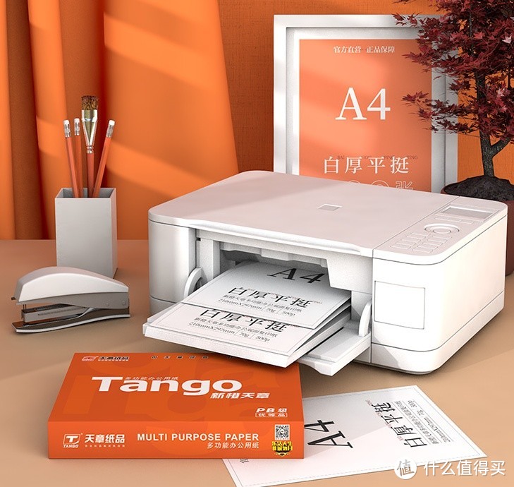 天章(TANGO) 新橙 A4打印纸 80g 500张单包，高性价比的选择