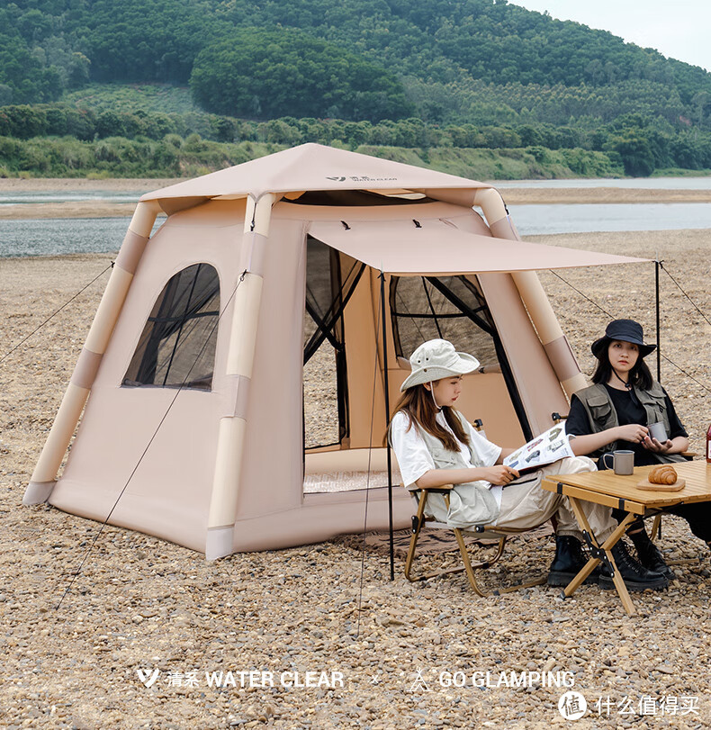 畅享户外时光，感受舒适与自由！一分钟速充充气帐篷让你的露营之旅更加顺利！
