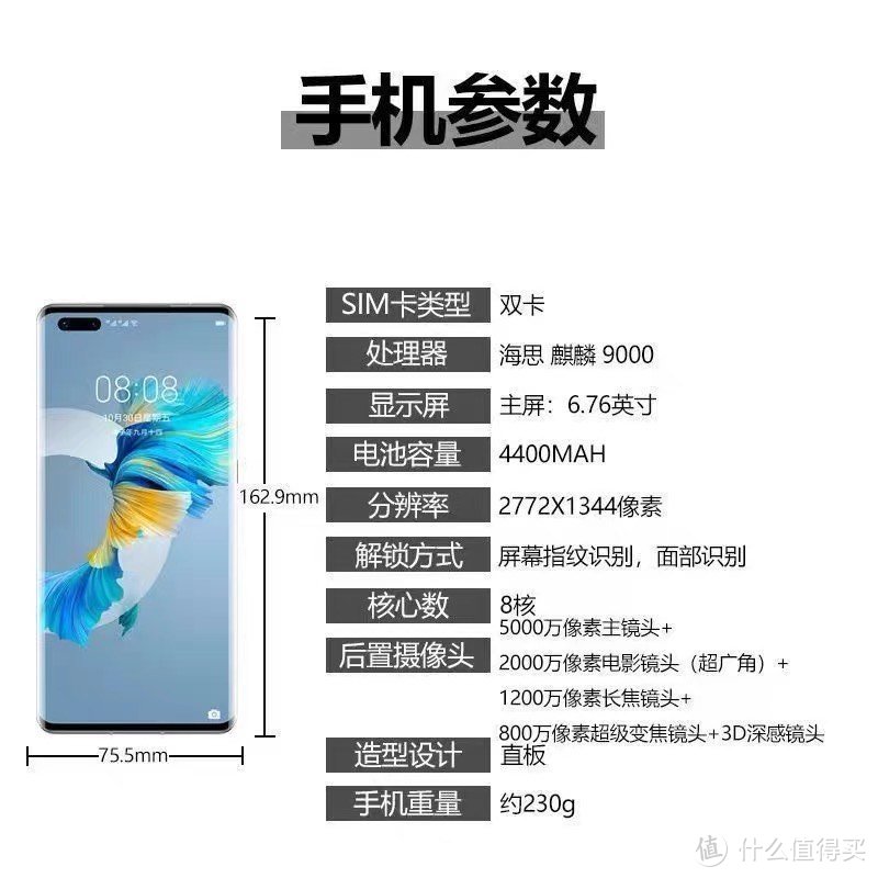 mate40pro参数表图片