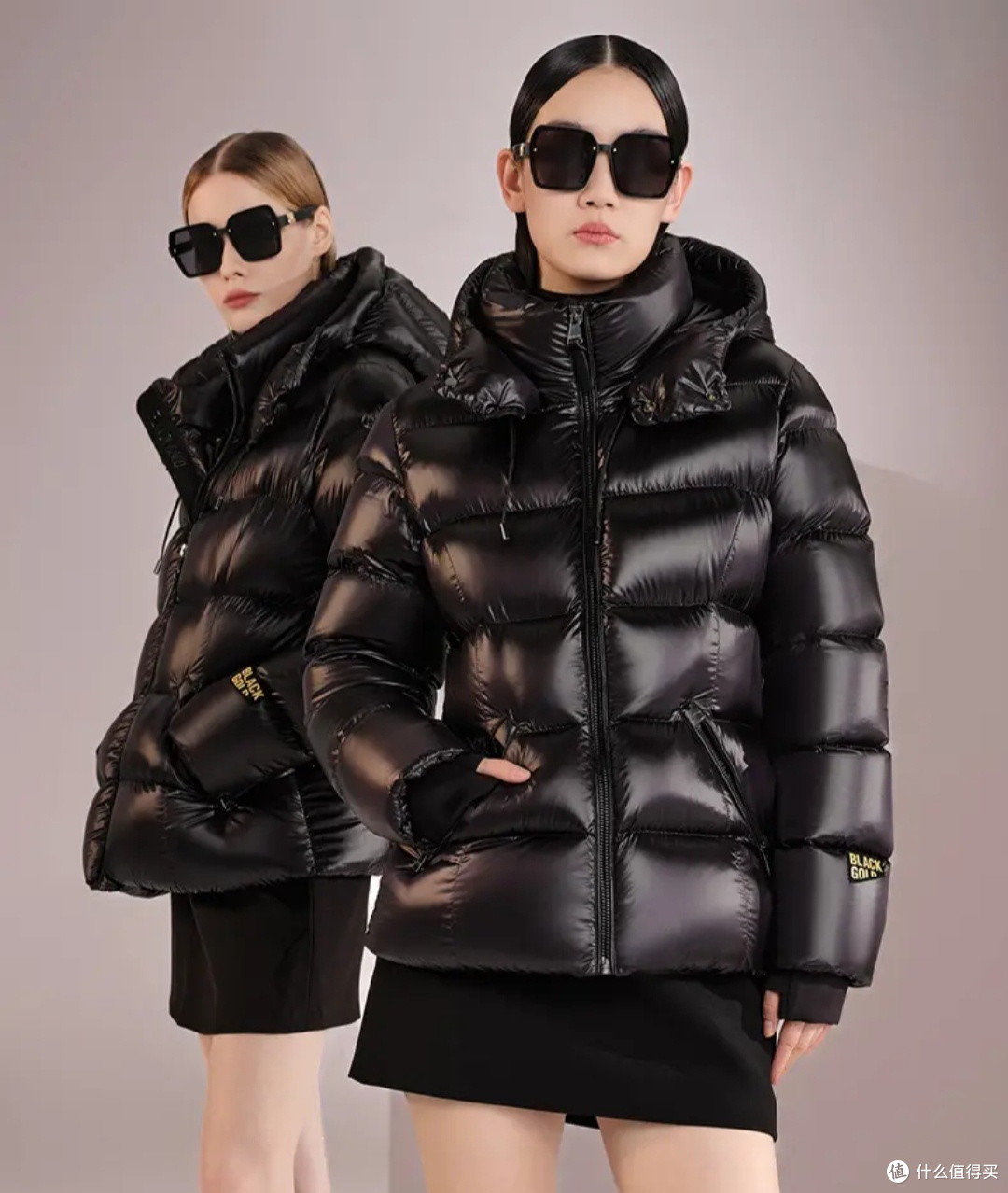 【张柏芝同款】高梵黑金女王3.0小六格收腰显瘦高端短款鹅绒羽绒服