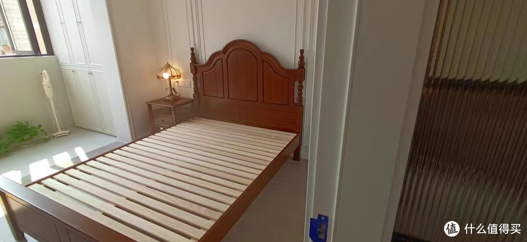 熙和全实木樱桃木美式法式复古双人床：现代简约卧室的完美之选