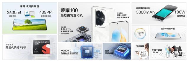 荣耀100正式发布：骁龙7Gen3+100W闪充，12GB+256GB版2499元