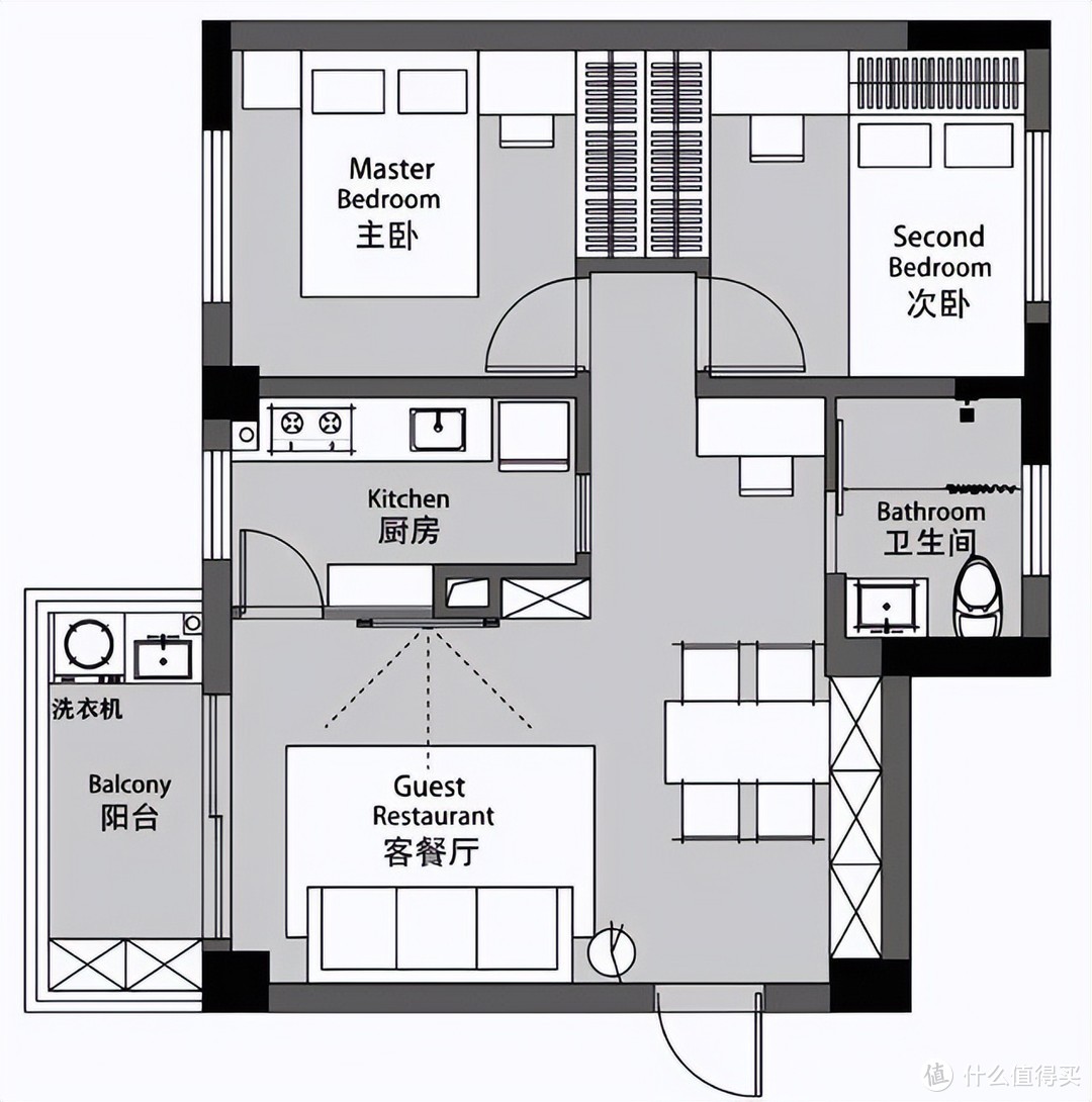 37岁夫妇在上海买63㎡二手房，打造2室1厅1厨1卫，多年努力没白费