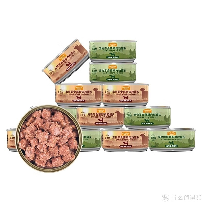 麦富迪 宠物狗罐头狗零食狗湿粮 慕斯肉粒罐头混合装170g*12